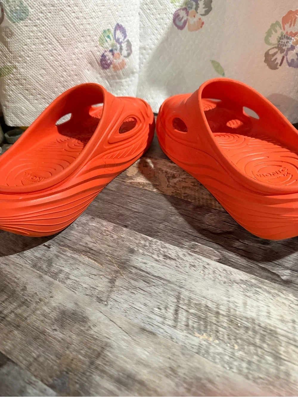 Unisex Vionic Orange Slip-On Clog Sandals